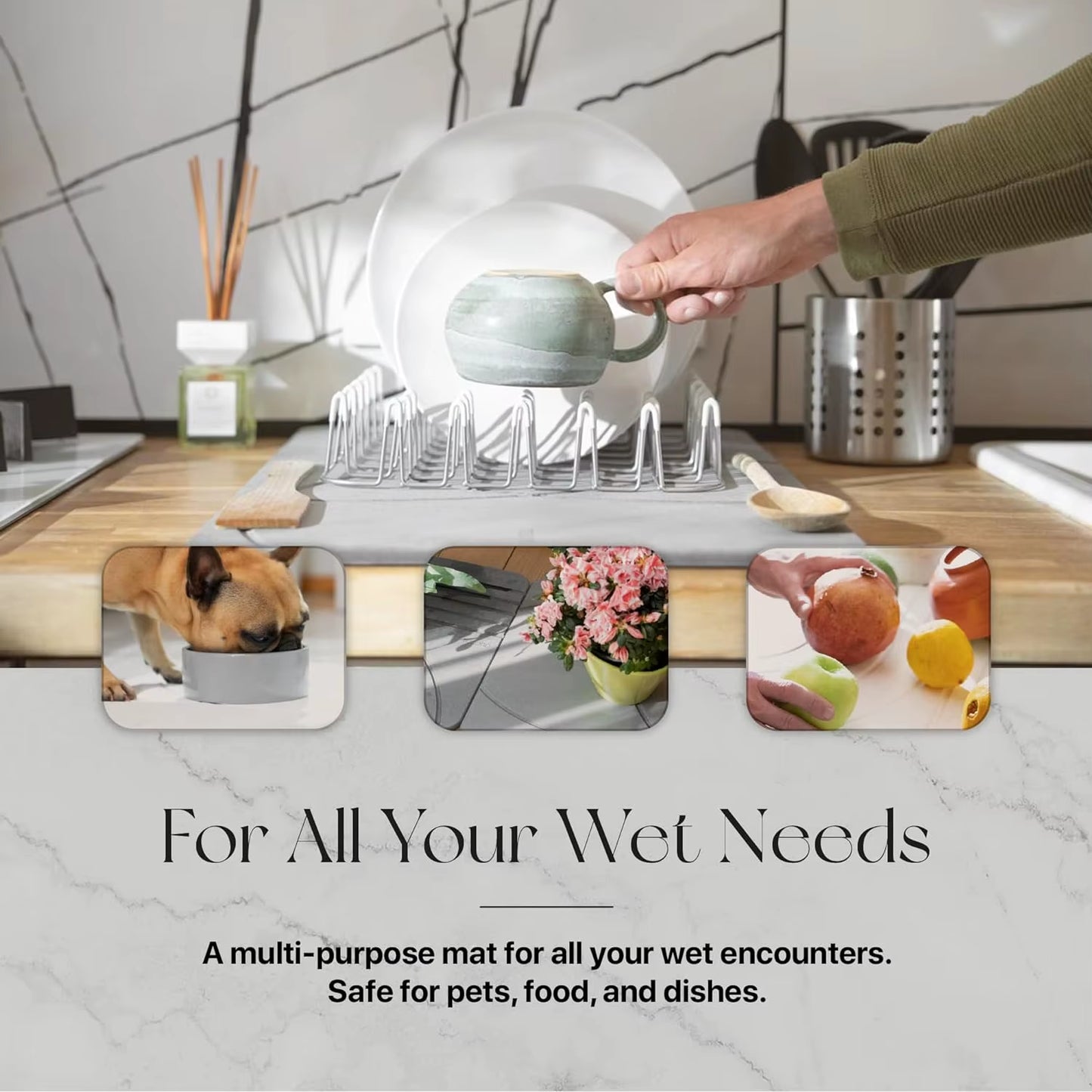 Customized Diatomaceous Earth Bath Mat Super Absorbent Rubber Stone Mat for Home Hotel Modern Design for Quick Drying Kitchen