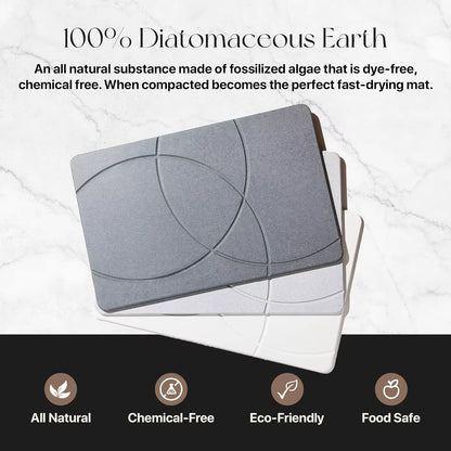 Customized Diatomaceous Earth Bath Mat Super Absorbent Rubber Stone Mat for Home Hotel Modern Design for Quick Drying Kitchen