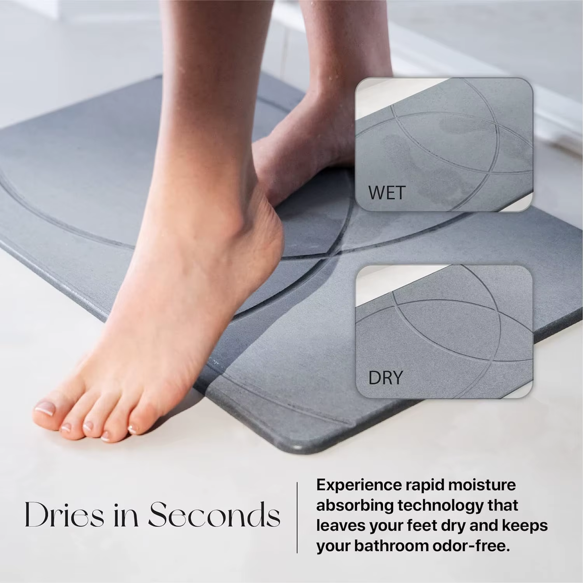 Customized Diatomaceous Earth Bath Mat Super Absorbent Rubber Stone Mat for Home Hotel Modern Design for Quick Drying Kitchen