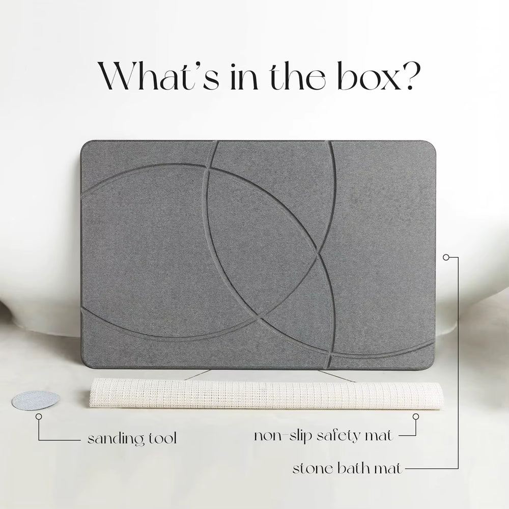 Customized Diatomaceous Earth Bath Mat Super Absorbent Rubber Stone Mat for Home Hotel Modern Design for Quick Drying Kitchen